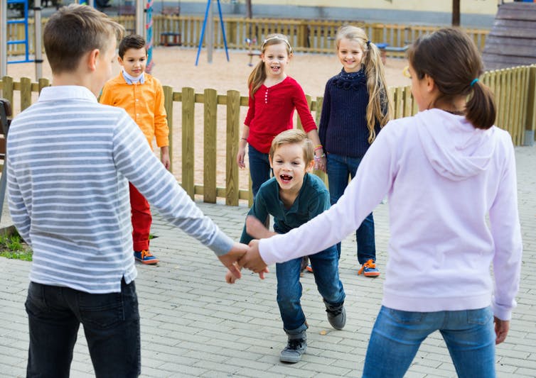 Group of kids playing