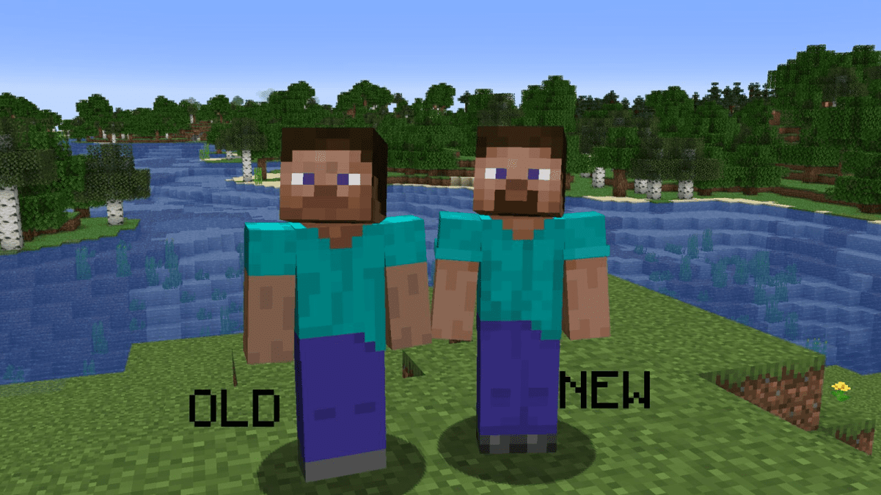 Minecraft Steve regrows beard after more than a decade