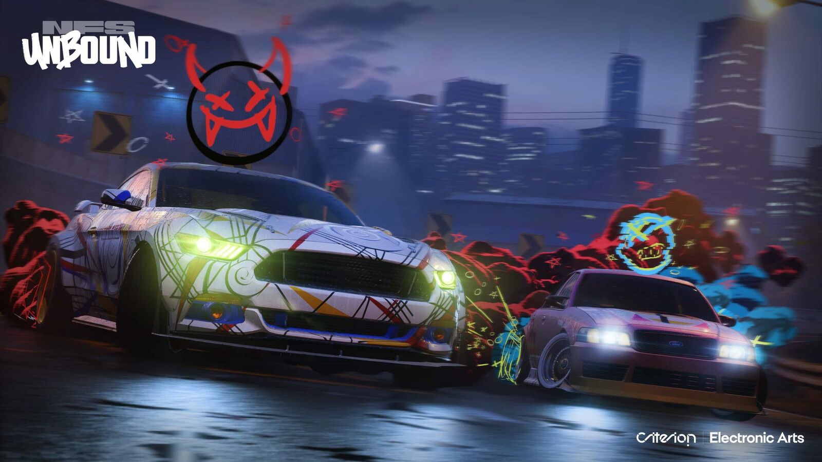 Need for Speed Unbound's colorful driving effects can be turned on or off