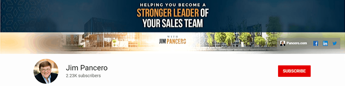 Jim Pancero Youtube Channel for sales