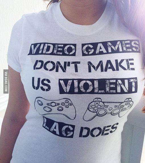 Lag makes us gamers violent