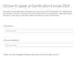 Call for Speakers for Gamification Europe 2020