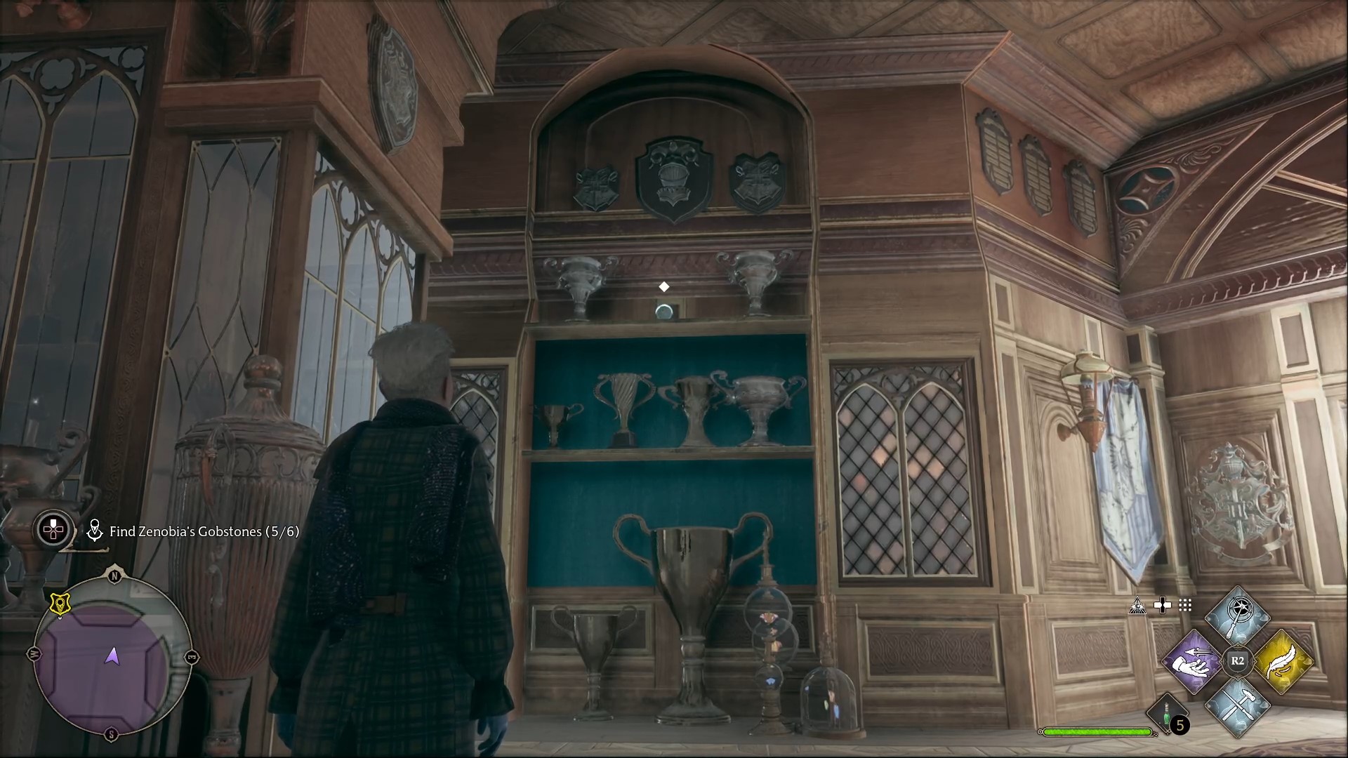 Hogwarts Legacy Gobstone location in inner Trophy Room