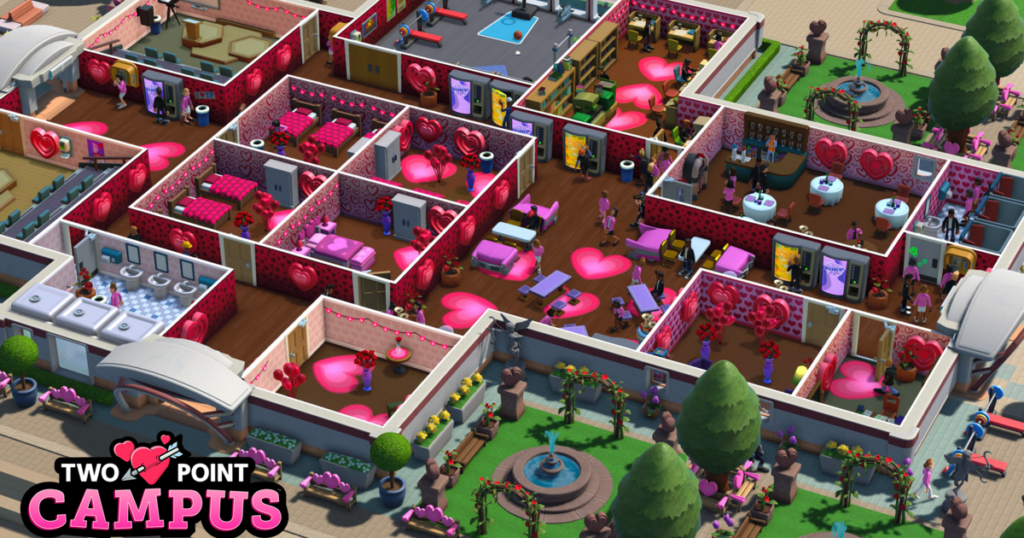 Two Point Campus is free to play on Steam now through February 13, Valentine's update drops