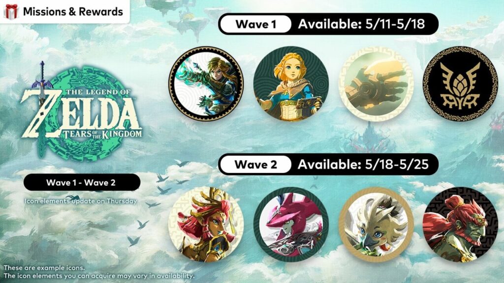 Switch Online's 'Missions & Rewards' Adds Zelda: Tears Of The Kingdom Icons