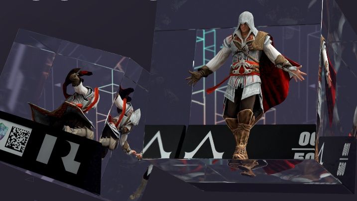 A plastic figure of Ezio in one of Integrated Reality Lab