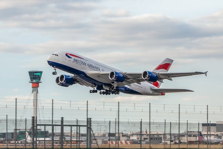 British Airways flight.