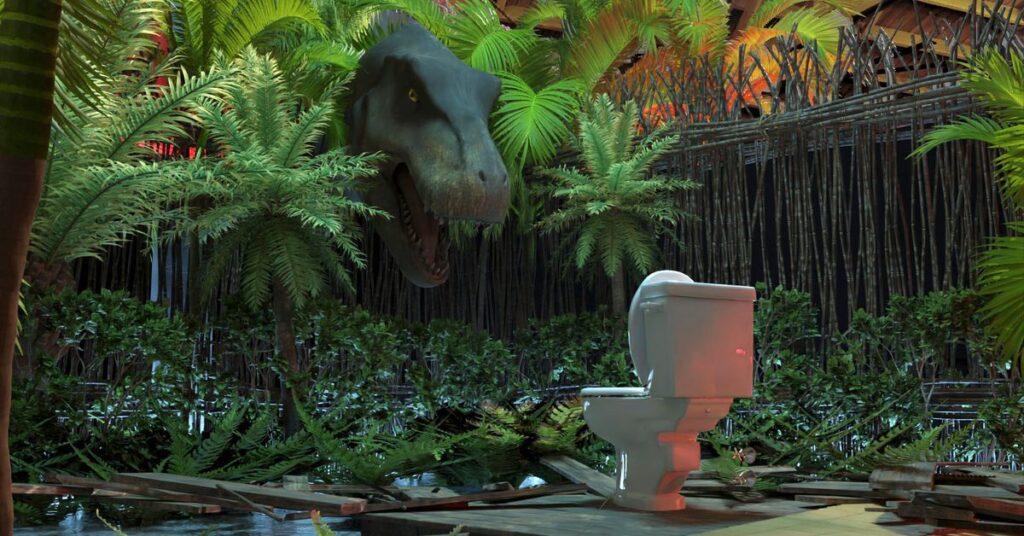 Jurassic Park toilet activation now the number two thing to do at SDCC 2023