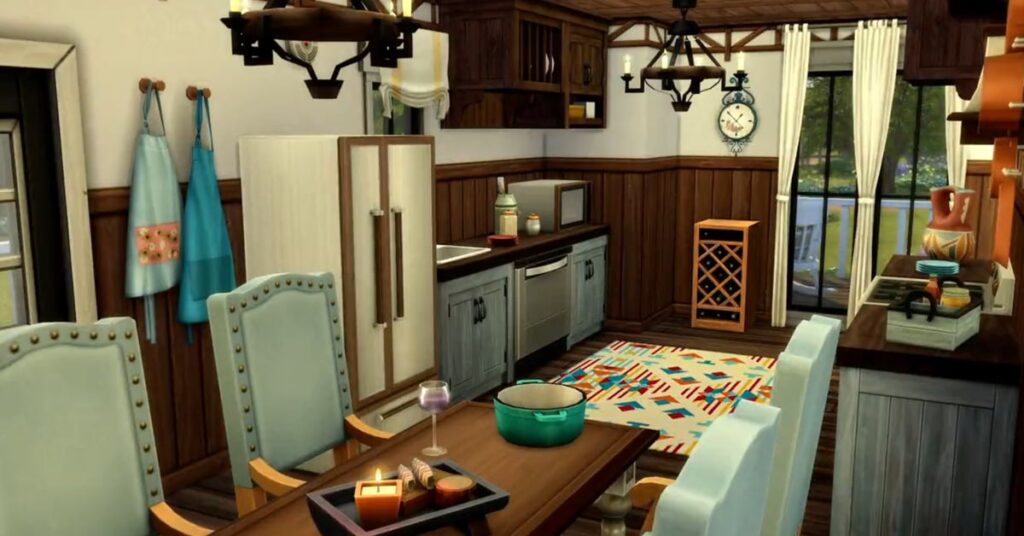 The Sims 4 Horse Ranch adds horses, but rustic ceilings are the star