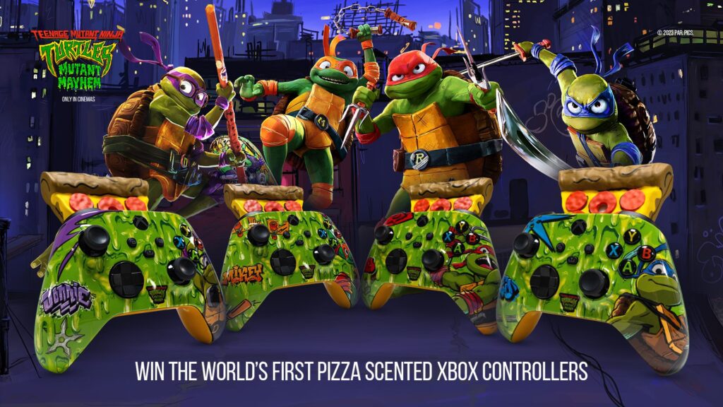 First Ever Pizza-Scented Xbox and TMNT: Mutant Mayhem Controller