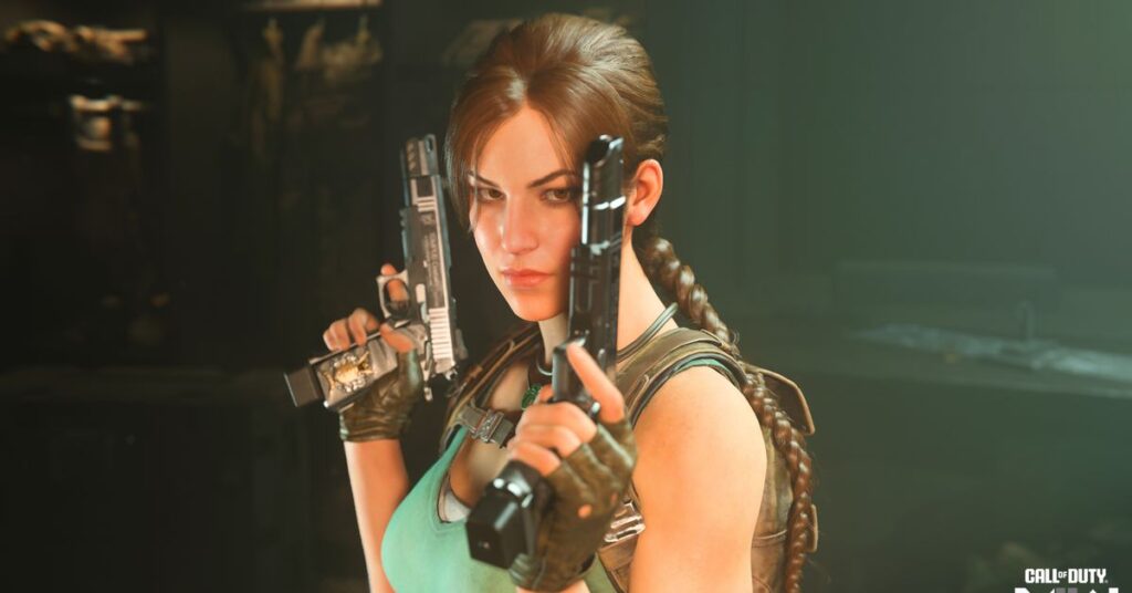 Lara Croft has never looked better than she does in... Call of Duty?