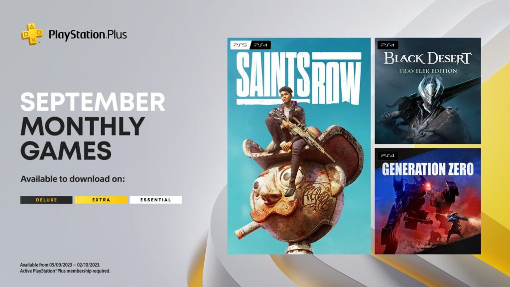 (For Southeast Asia) PlayStation Plus Monthly Games for September: Saints Row, Black Desert – Traveler Edition, Generation Zero