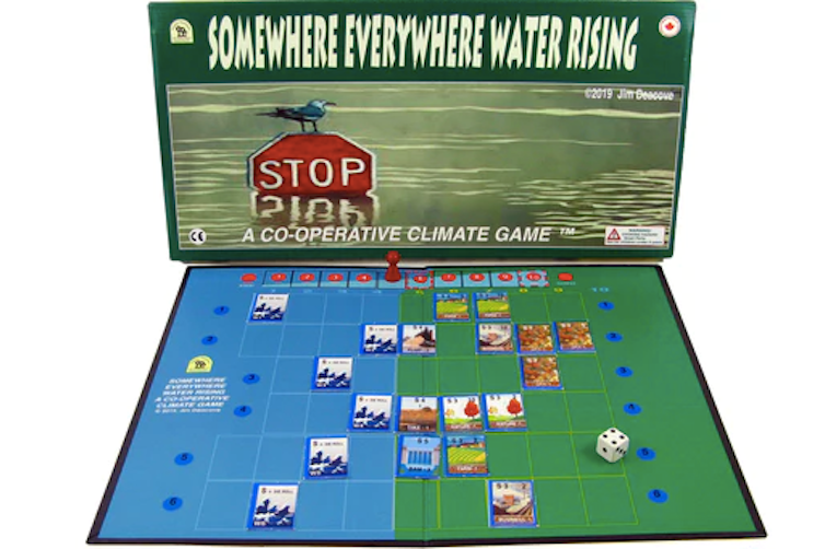 The board game Somewhere Everywhere Water Rising.