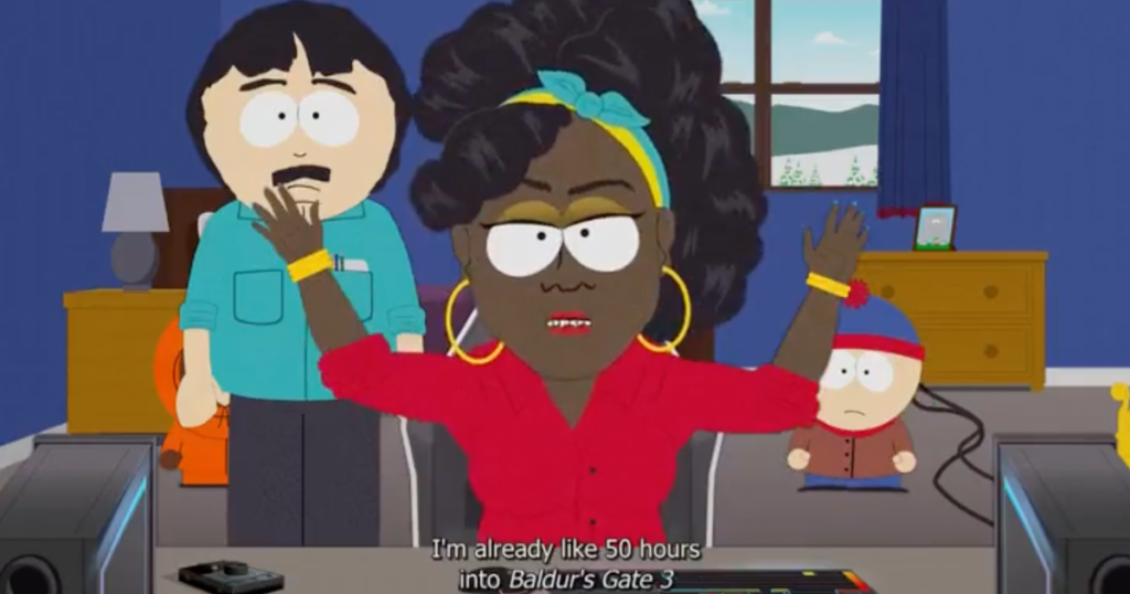 Baldur's Gate 3 and its mammoth run time get a mention in the latest South Park episode