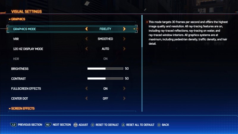 Marvel's Spider-Man 2 Visual Settings Graphics Mode Guide Insomniac Games