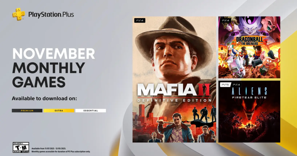 Aliens Fireteam Elite, Mafia 2: Definitive Edition, coming to PlayStation Plus in November