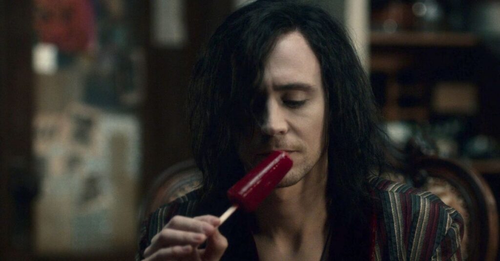 More vampires need to have as much fun as Tom Hiddleston eating a blood popsicle