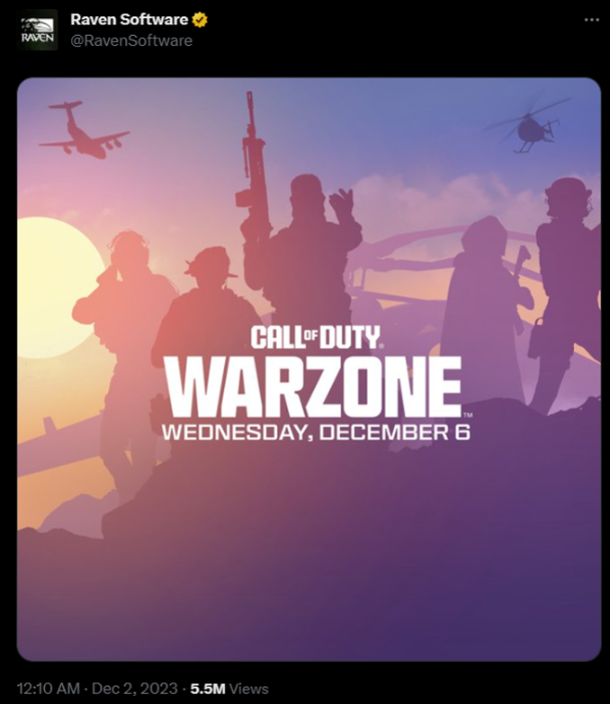 A GTA 6-style trailer announcement for Call of Duty Warzone.