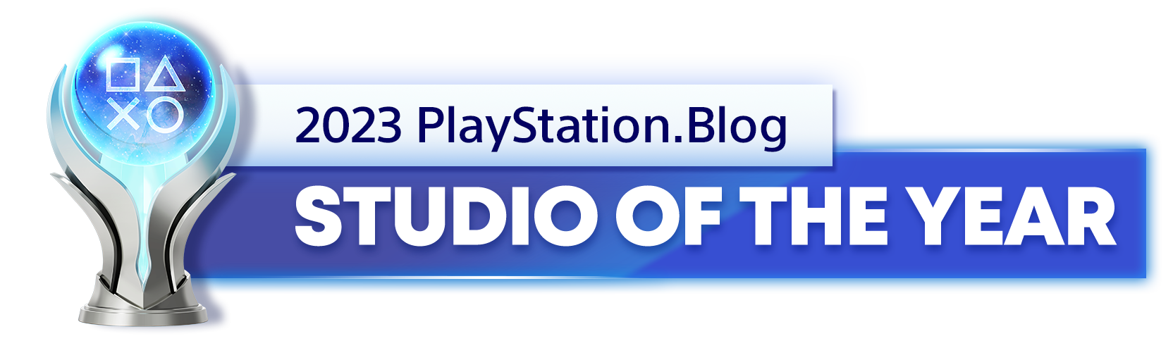  "Platinum Trophy for the 2023 PlayStation Blog Studio of the Year Winner"