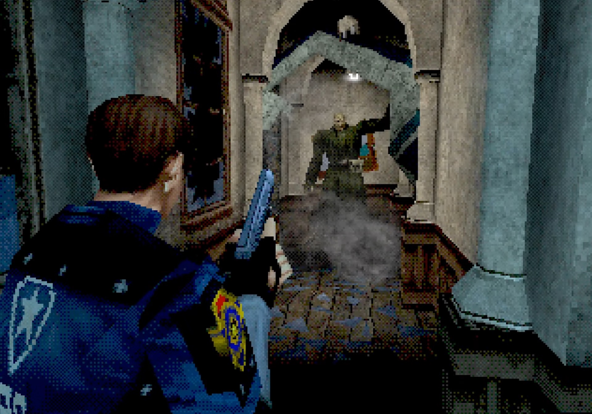 PS1-style Resident Evil 2 with over-the-shoulder camera