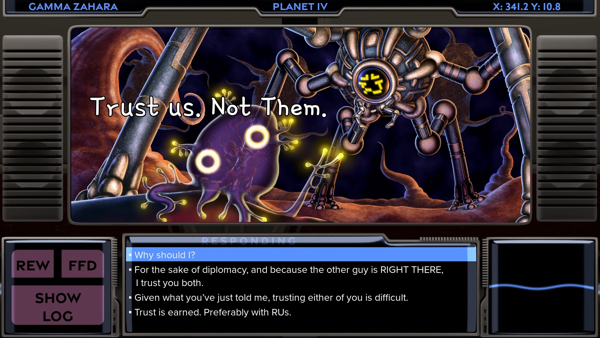 Free Stars: Children of Infinity screenshot - Nanobes comms window