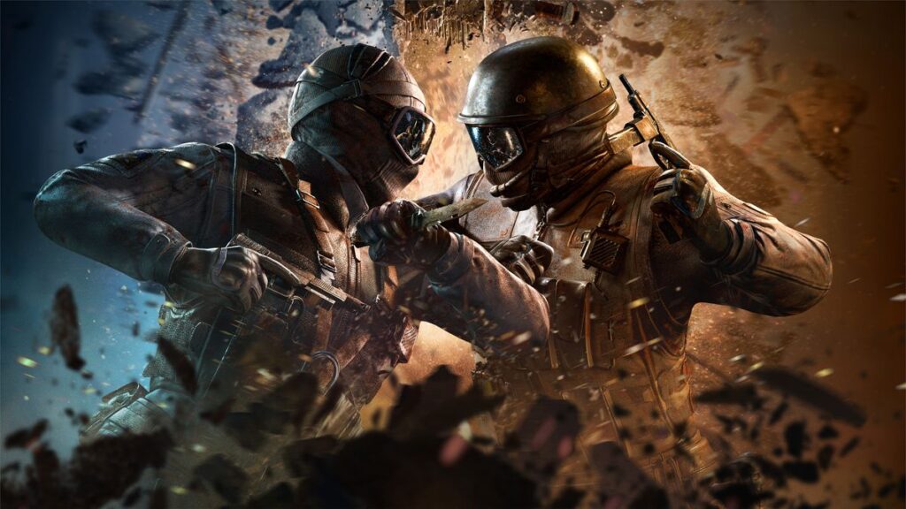 Rainbow Six Siege year 9 season 2 key art - two Rainbow Six Siege operators facing each other