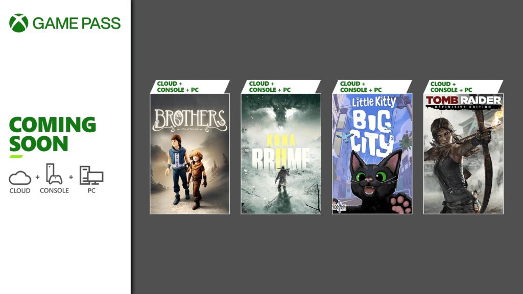 Coming to Xbox Game Pass: Little Kitty Big City, Tomb Raider: Definitive Edition, and More