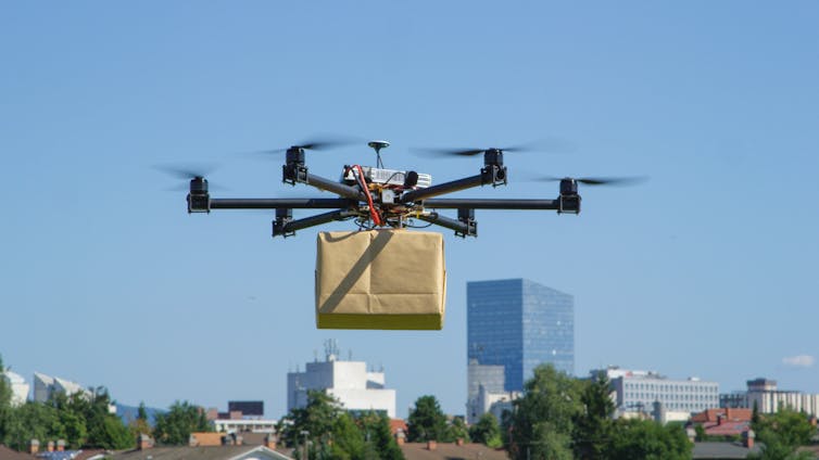 Drone carrying box.