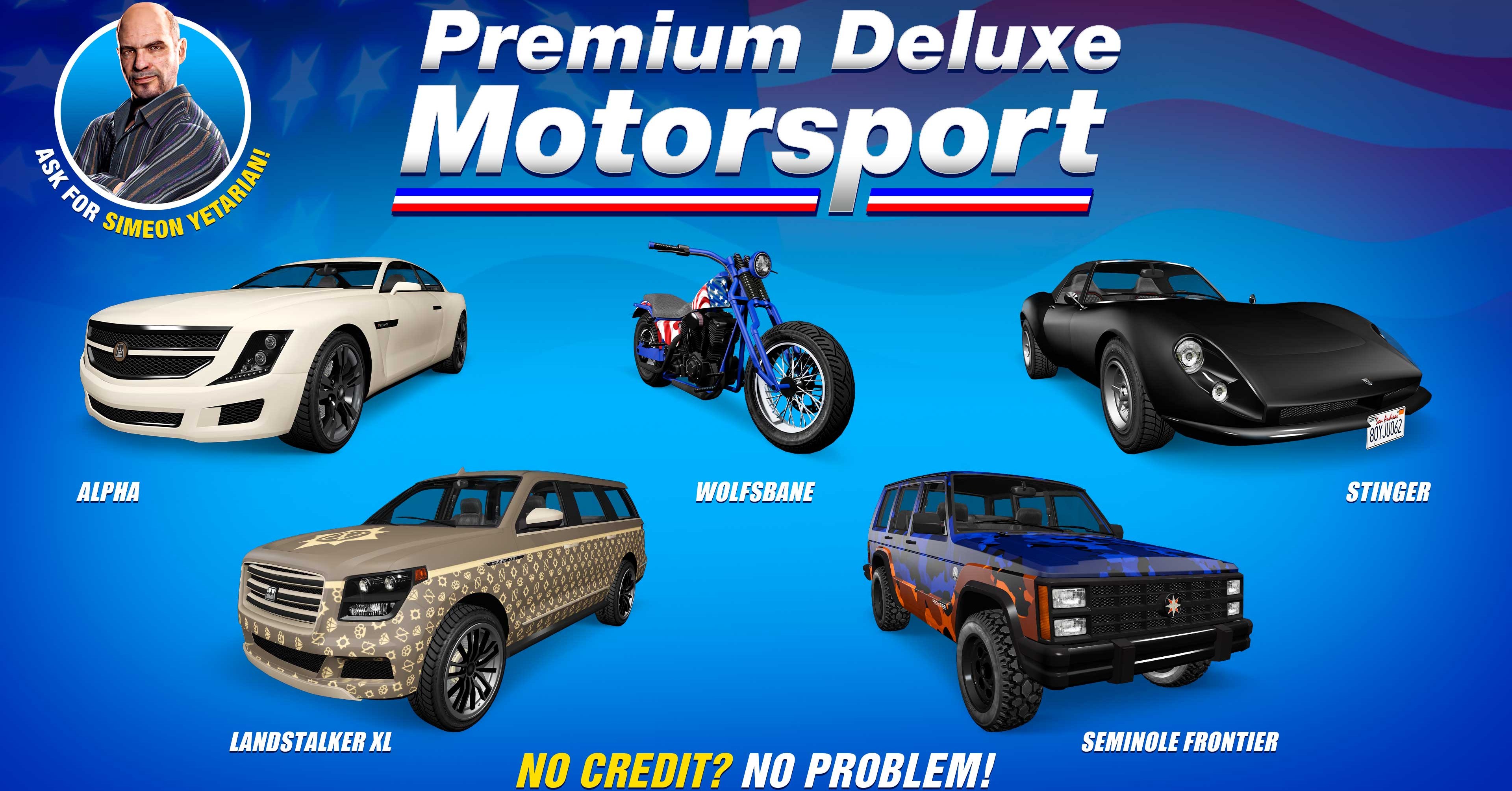 <meta http-equiv="content-type" content="text/html; charset=utf-8"></meta>GTA Online promo art for GTA Online promo art for vehicles for sale at Premium Deluxe Motorsport this week