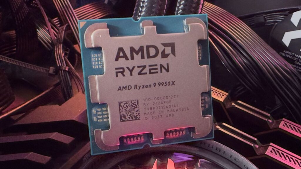 A photo of an AMD Ryzen 9 9950X processor