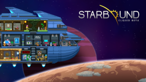 A picture of the Starbound Closed Beta logo.