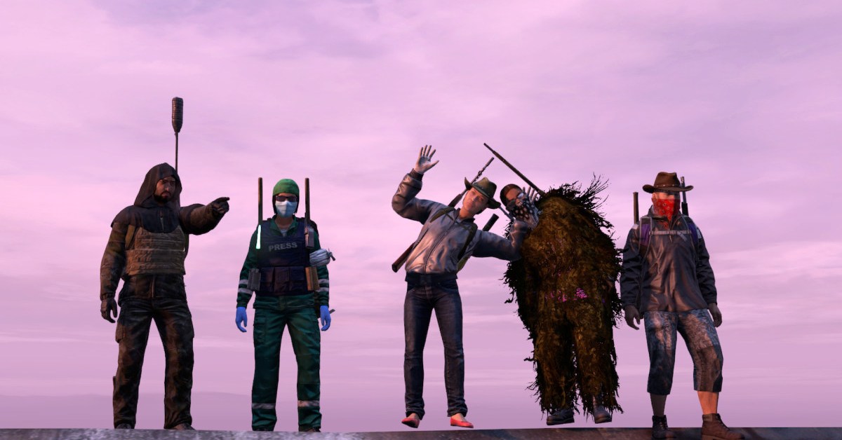 A group of DayZ players in Knit’s Island.