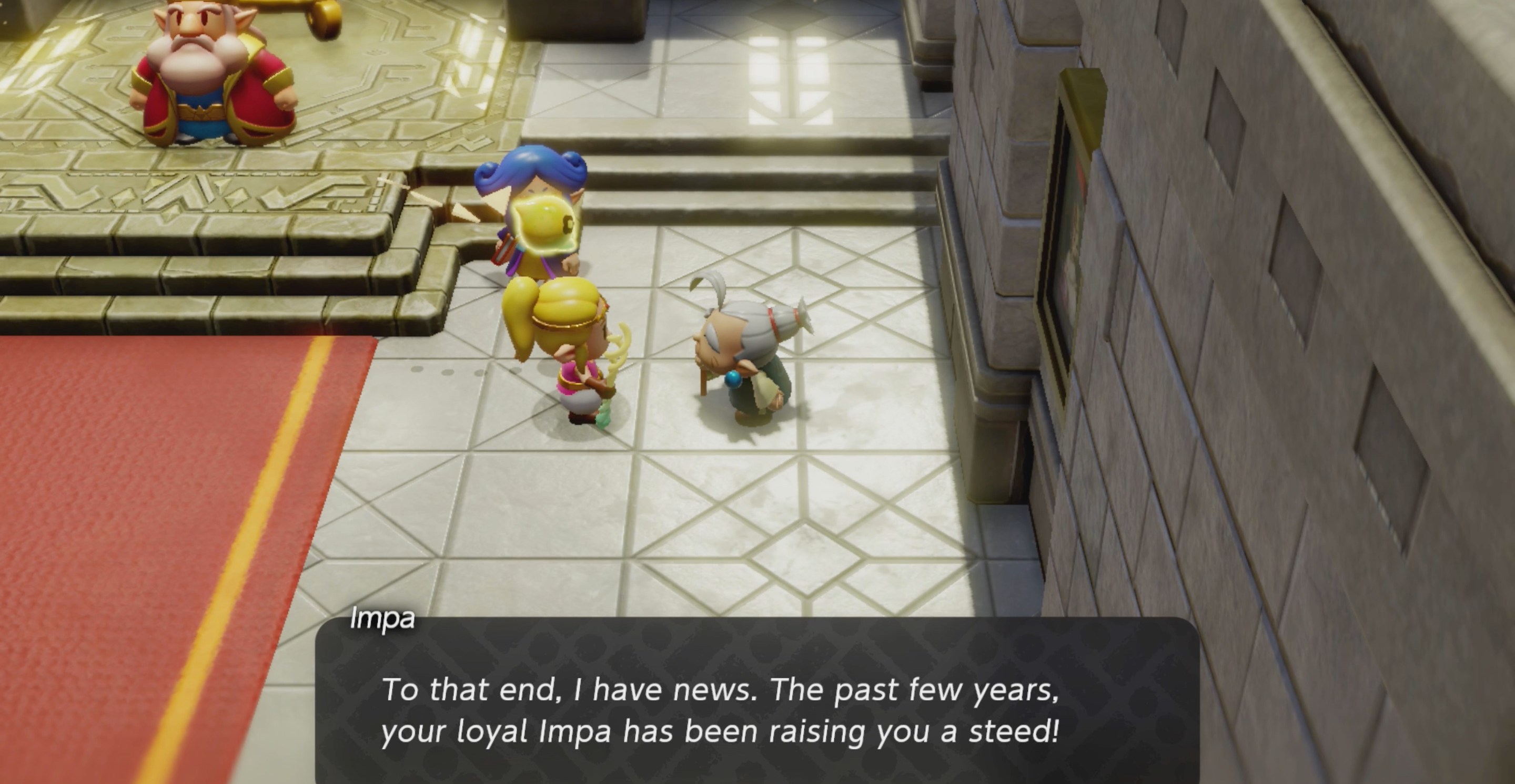 Zelda: Echoes of Wisdom Impa in the throne room