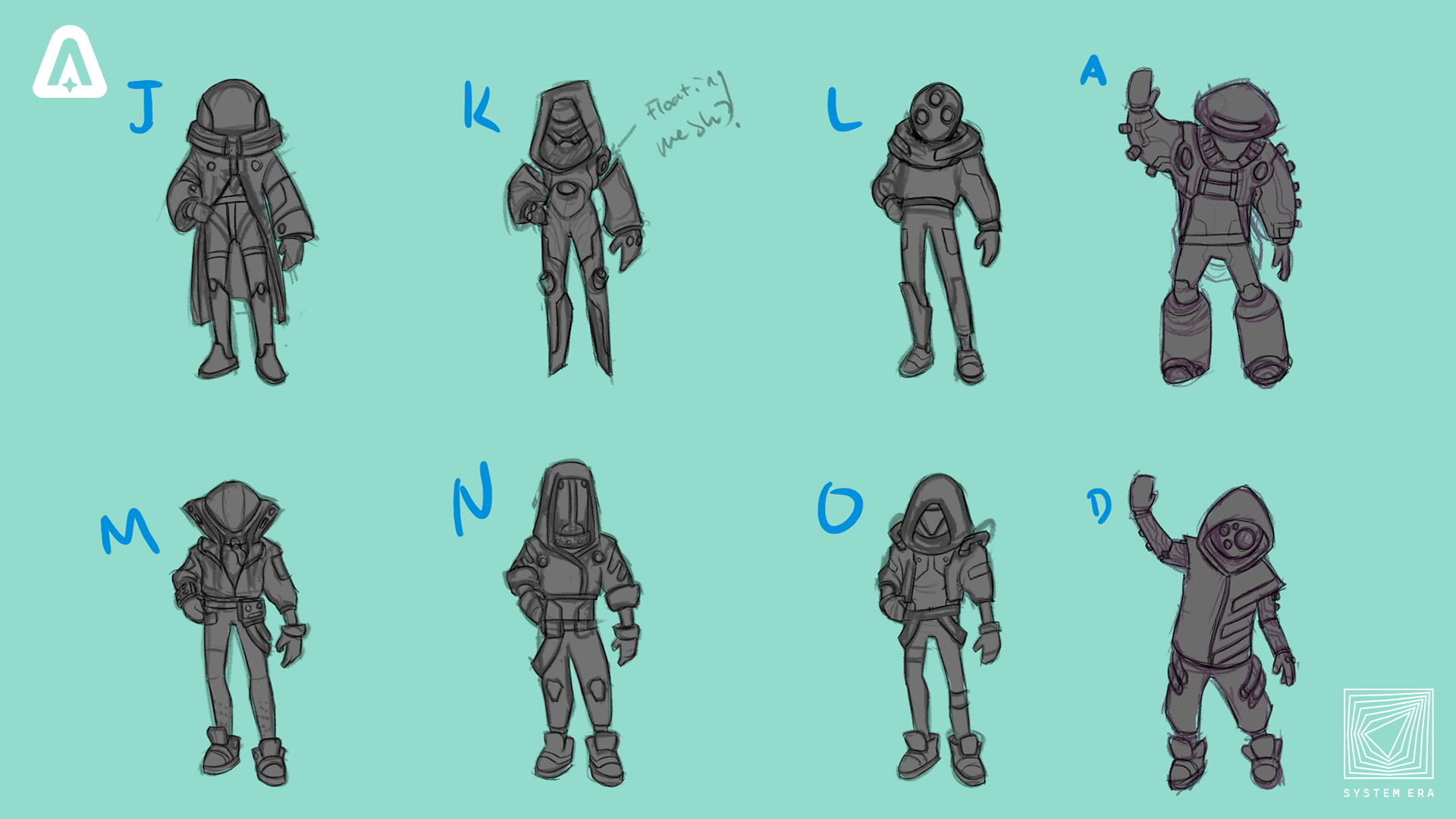 Astroneer concept art for Lyn, a new character