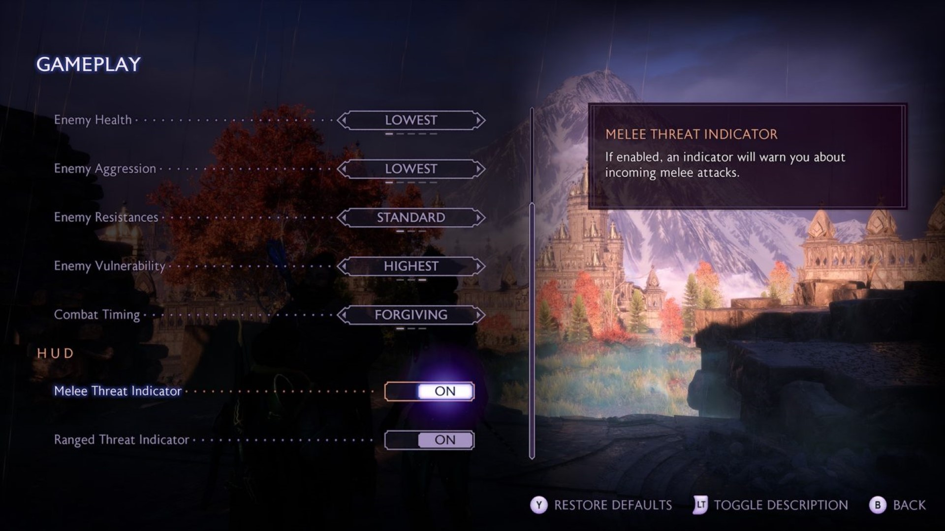 Dragon Age: The Veilguard gameplay menu