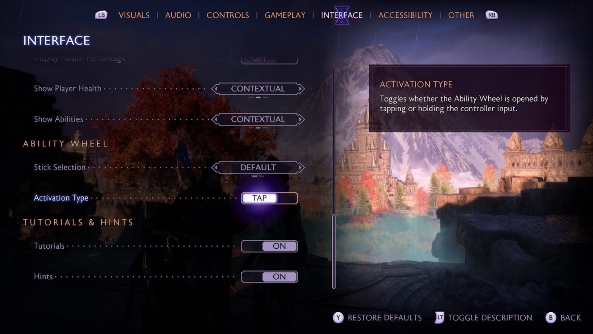 Dragon Age: The Veilguard gameplay menu