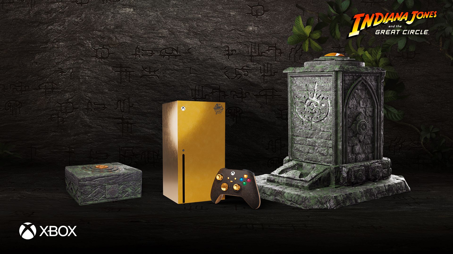 Indiana Jones themed Xbox console and controller set