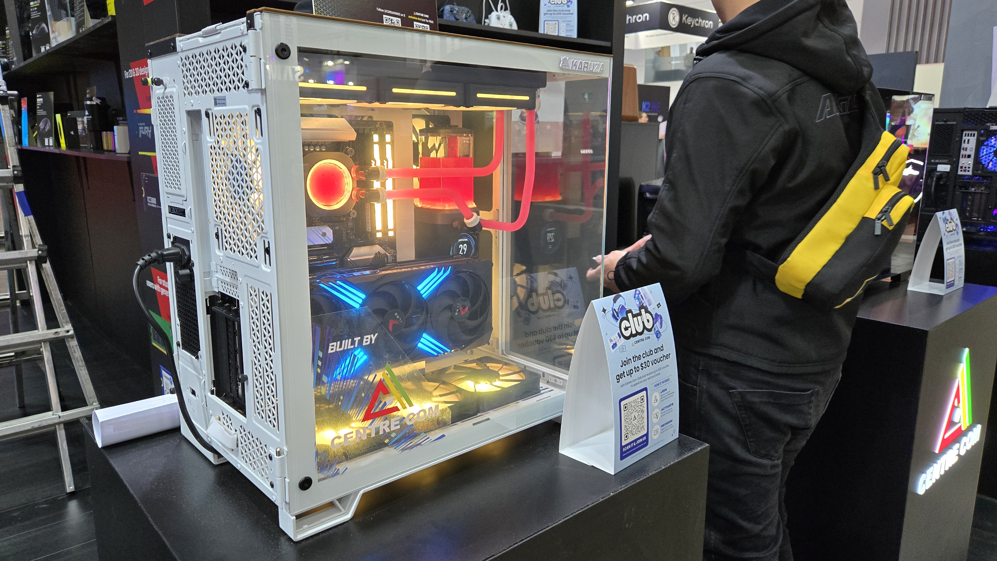 Custom gaming PCs on the showfloor at PAX Australia.