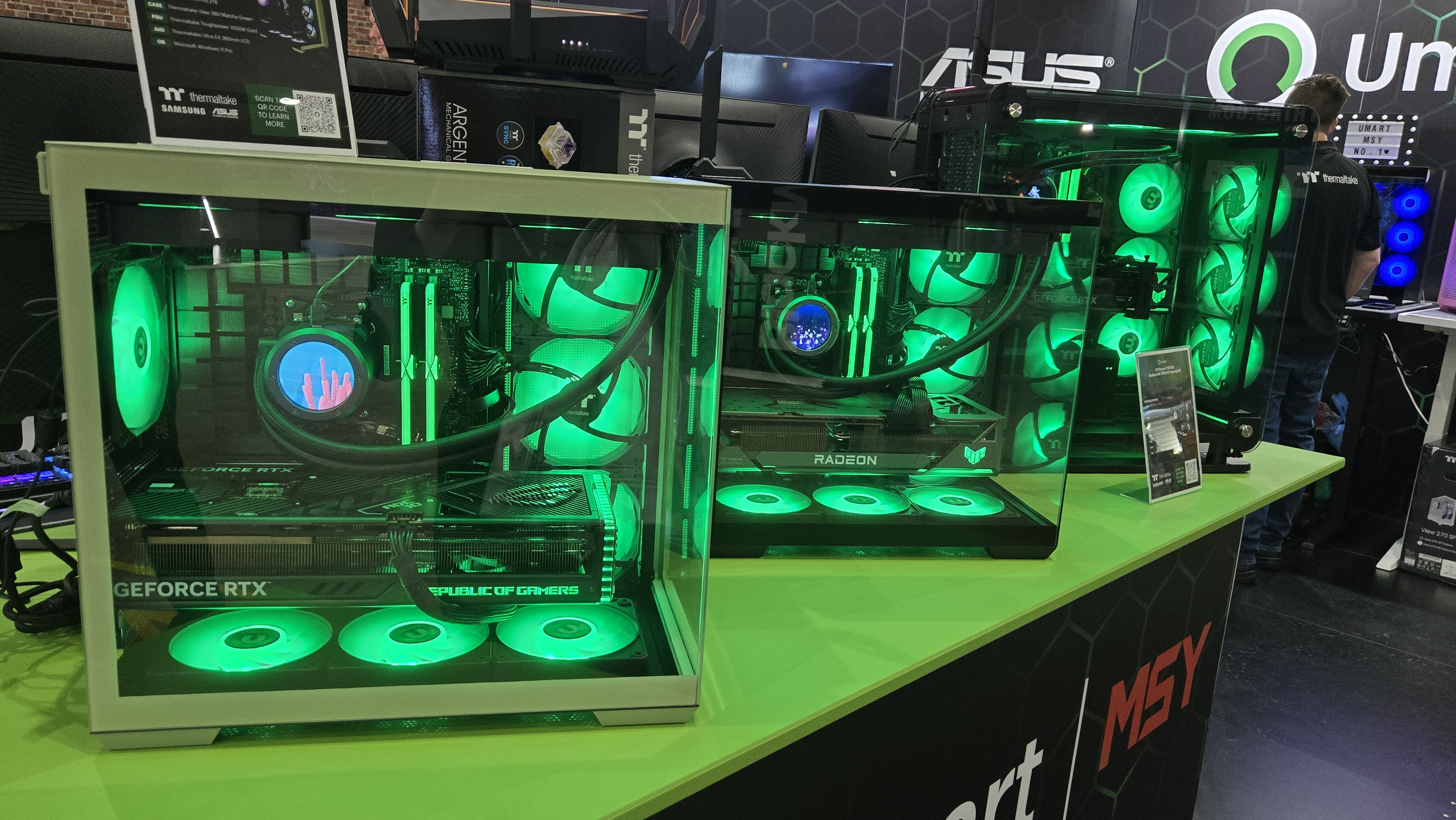 Custom gaming PCs on the showfloor at PAX Australia.