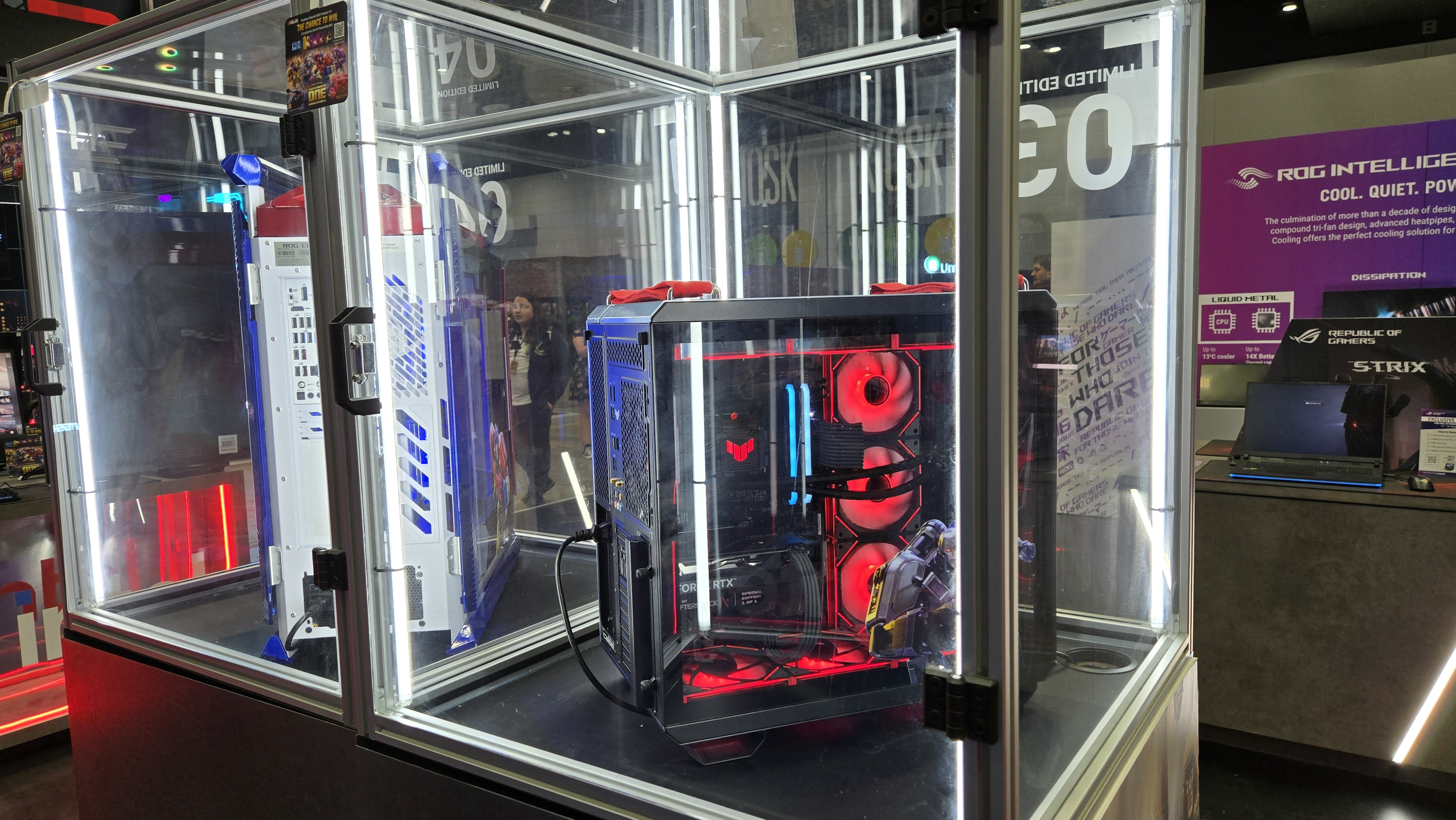 Custom gaming PCs on the showfloor at PAX Australia.