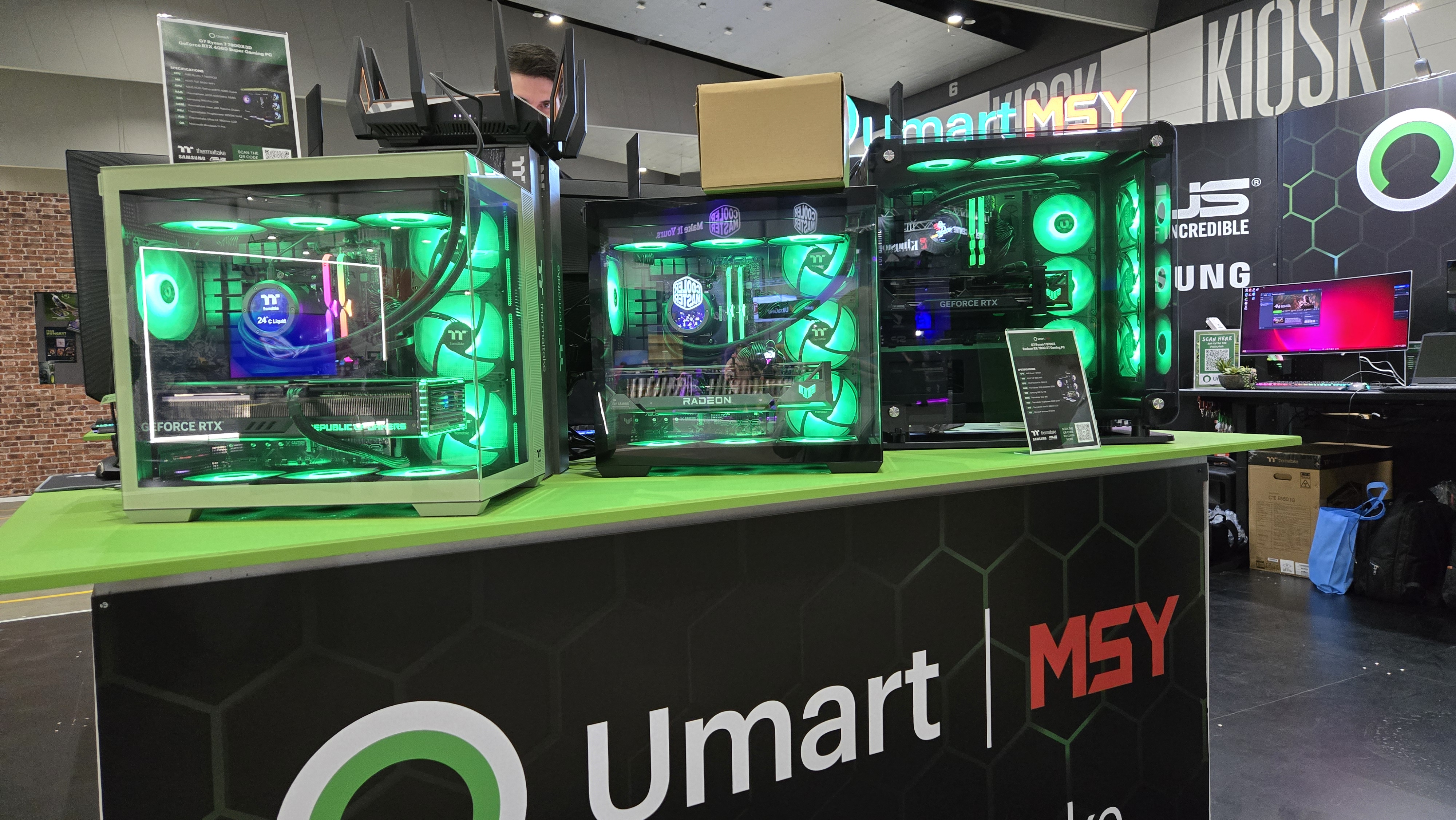 Custom gaming PCs on the showfloor at PAX Australia.