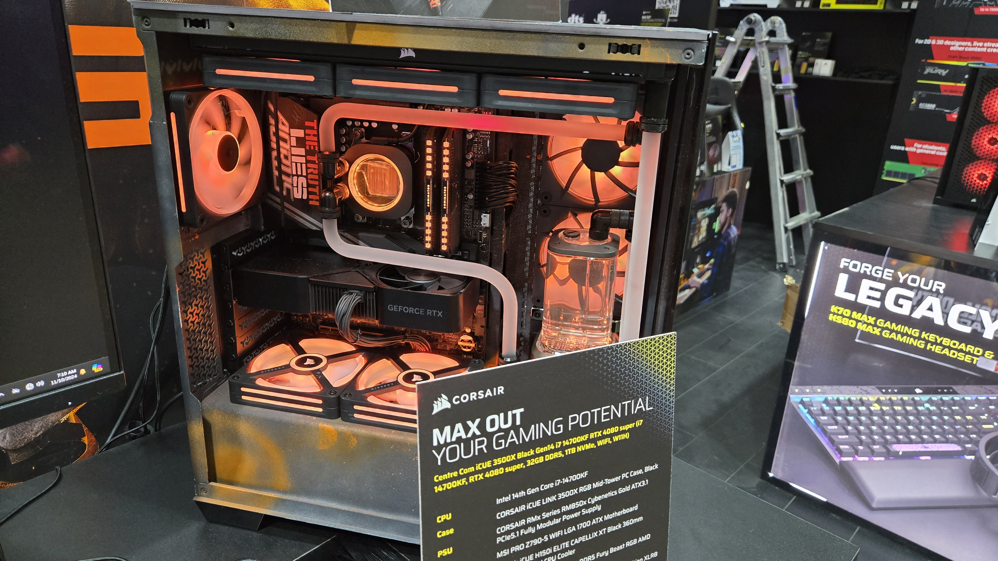 Custom gaming PCs on the showfloor at PAX Australia.