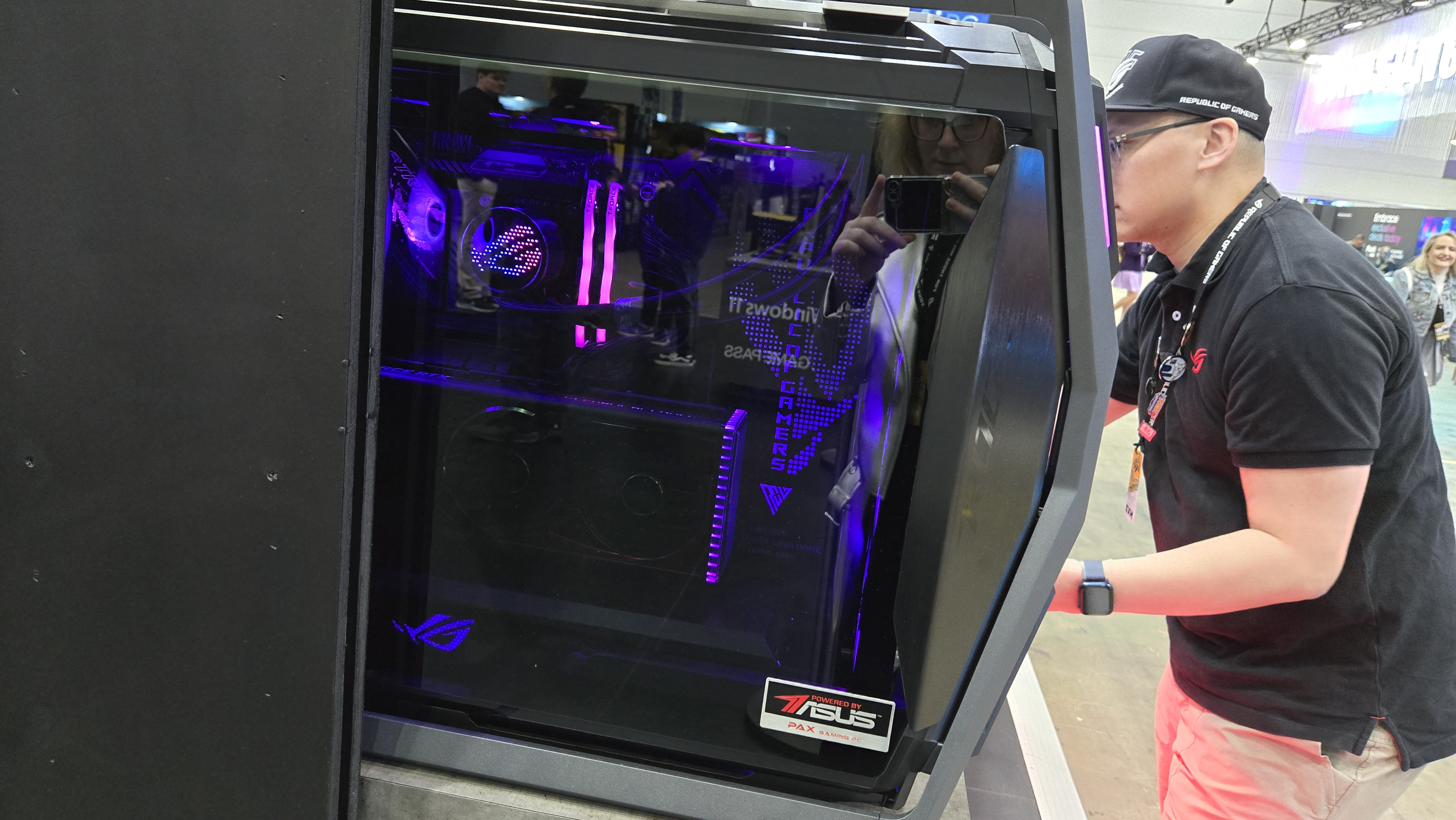 Custom gaming PCs on the showfloor at PAX Australia.