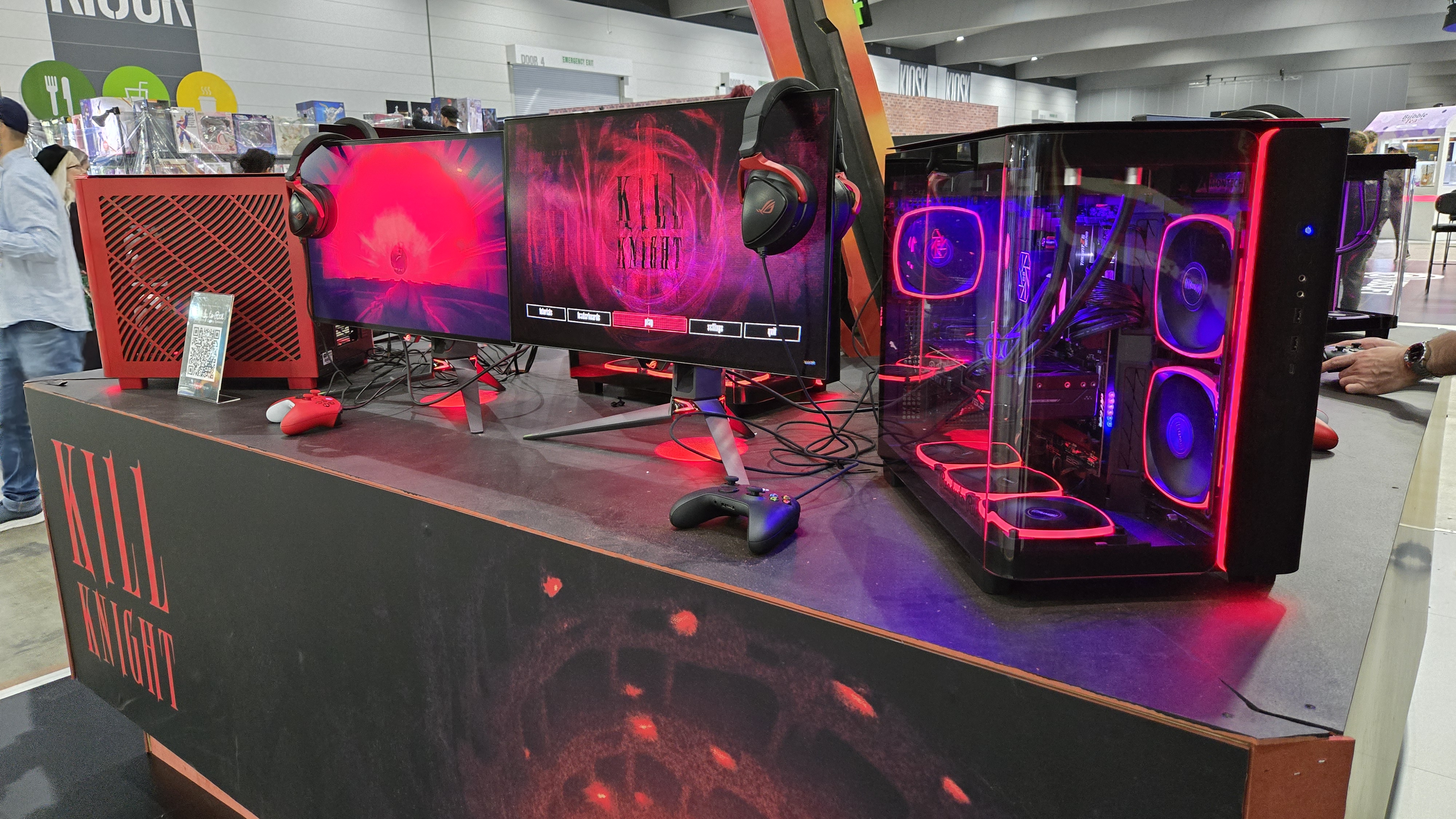 Custom gaming PCs on the showfloor at PAX Australia.