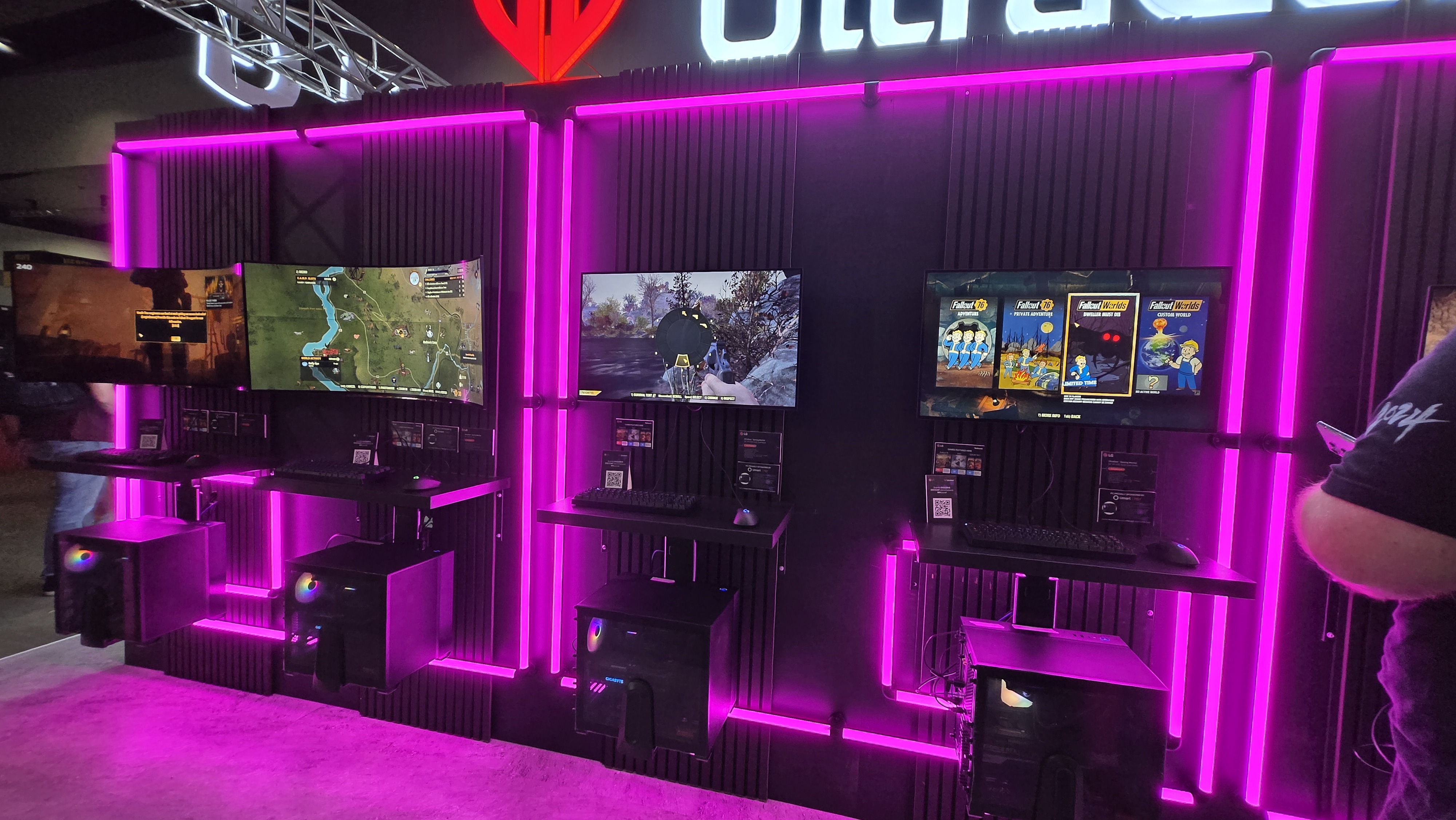 Custom gaming PCs on the showfloor at PAX Australia.