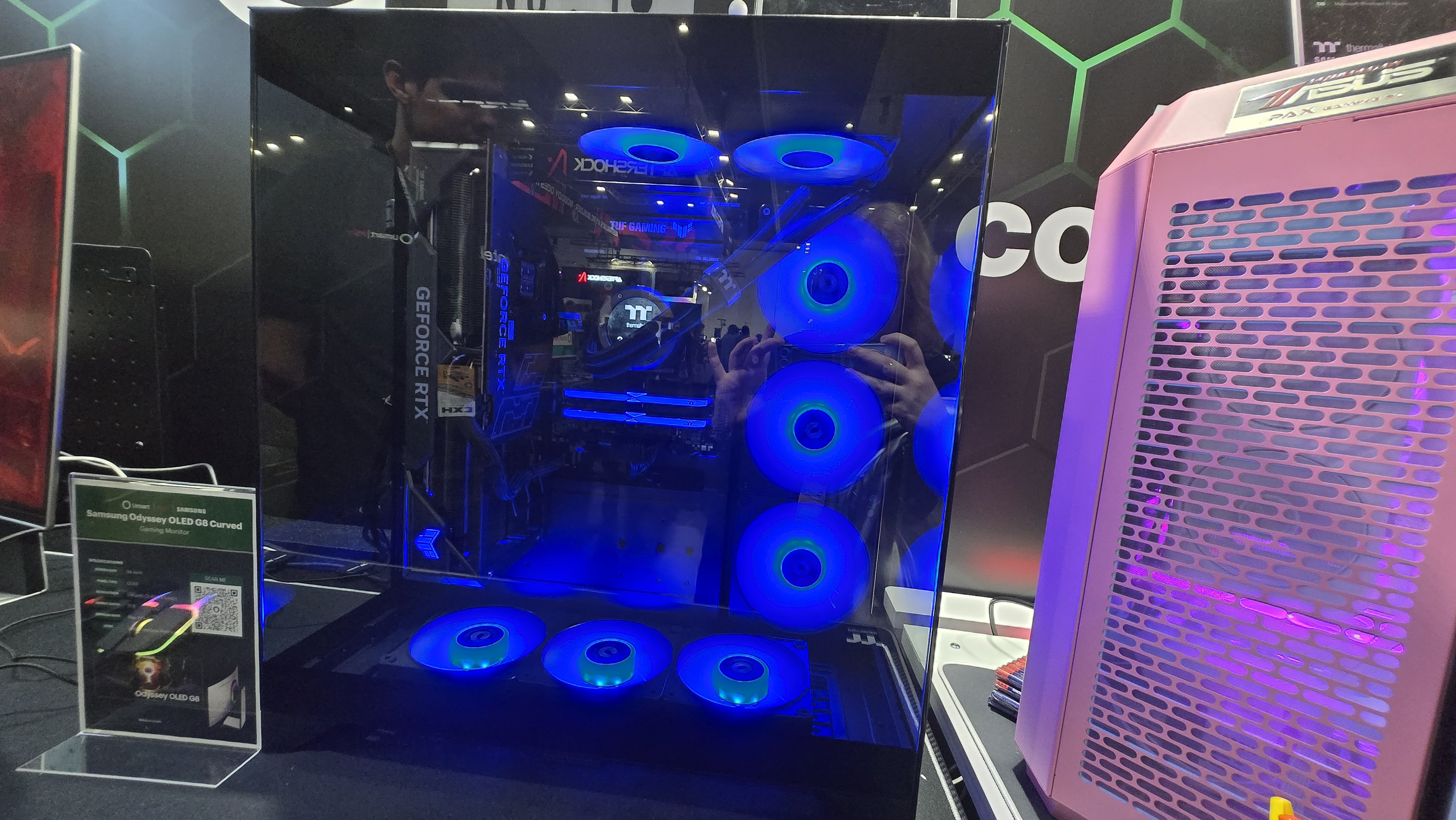 Custom gaming PCs on the showfloor at PAX Australia.