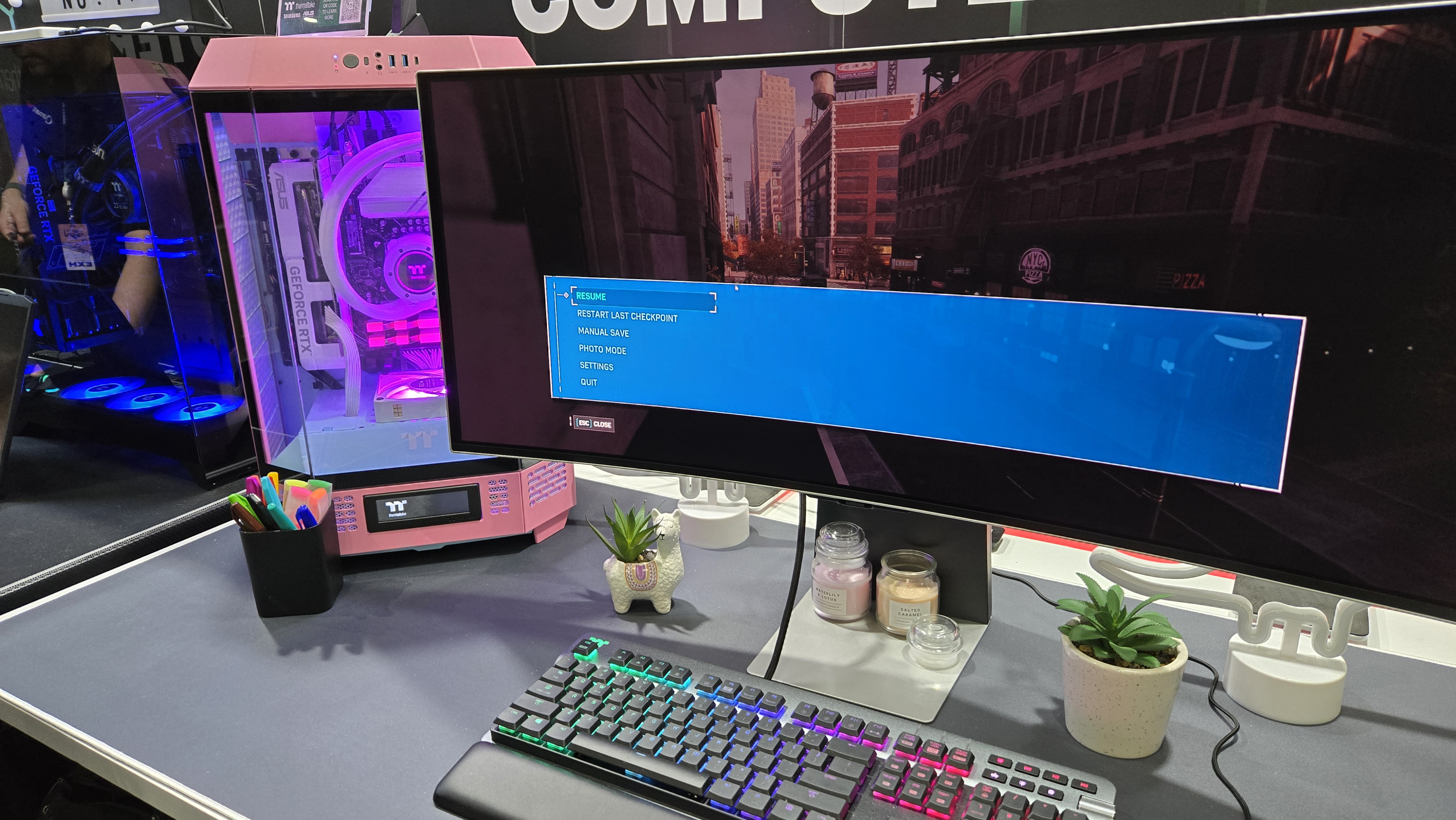 Custom gaming PCs on the showfloor at PAX Australia.