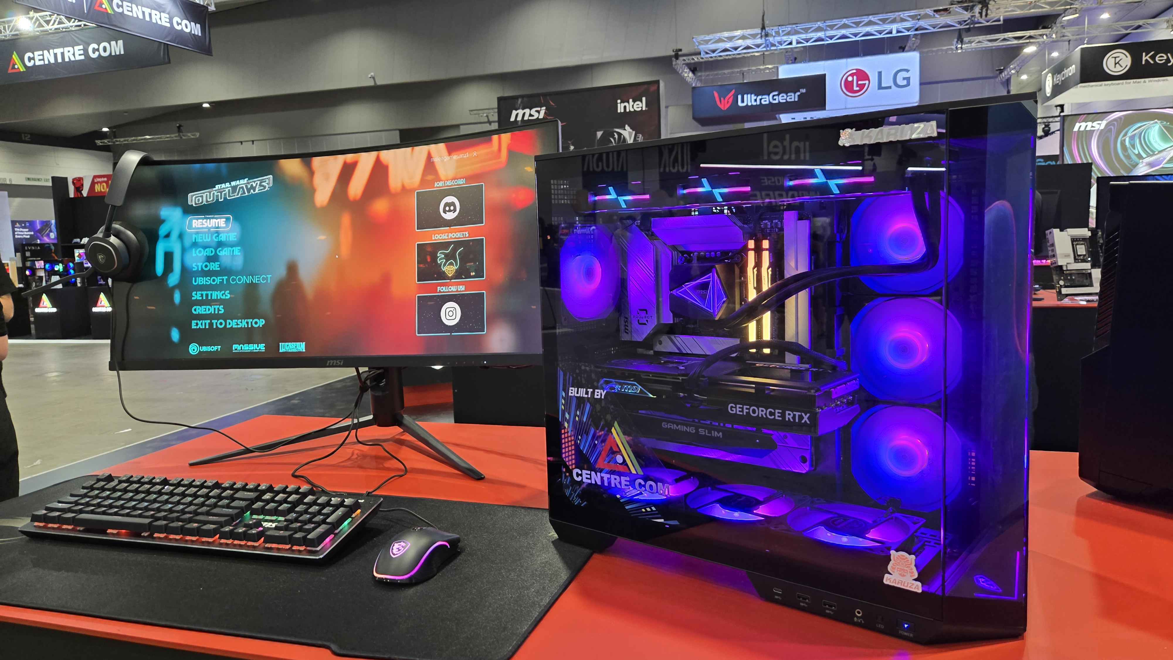 Custom gaming PCs on the showfloor at PAX Australia.