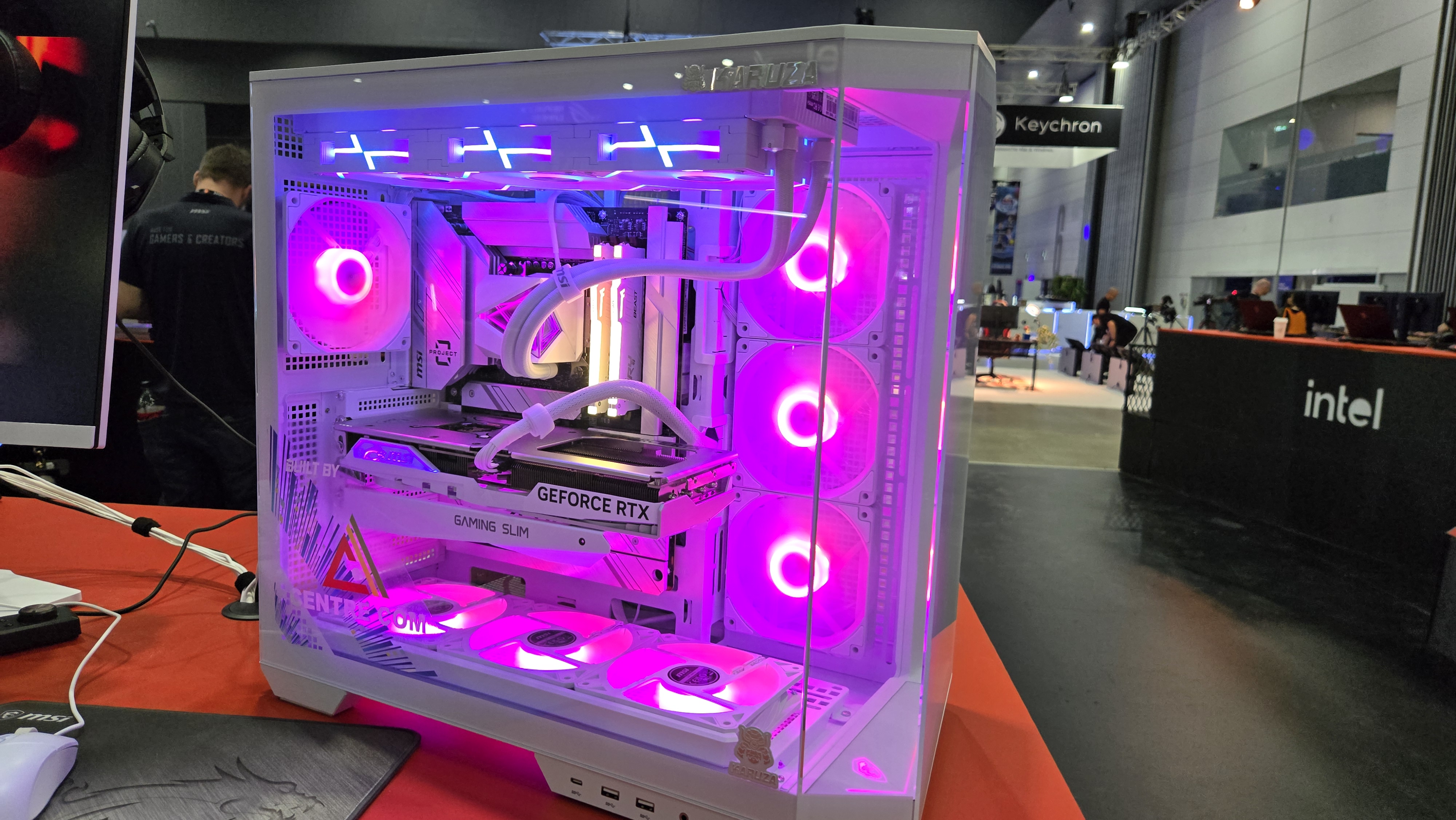 Custom gaming PCs on the showfloor at PAX Australia.